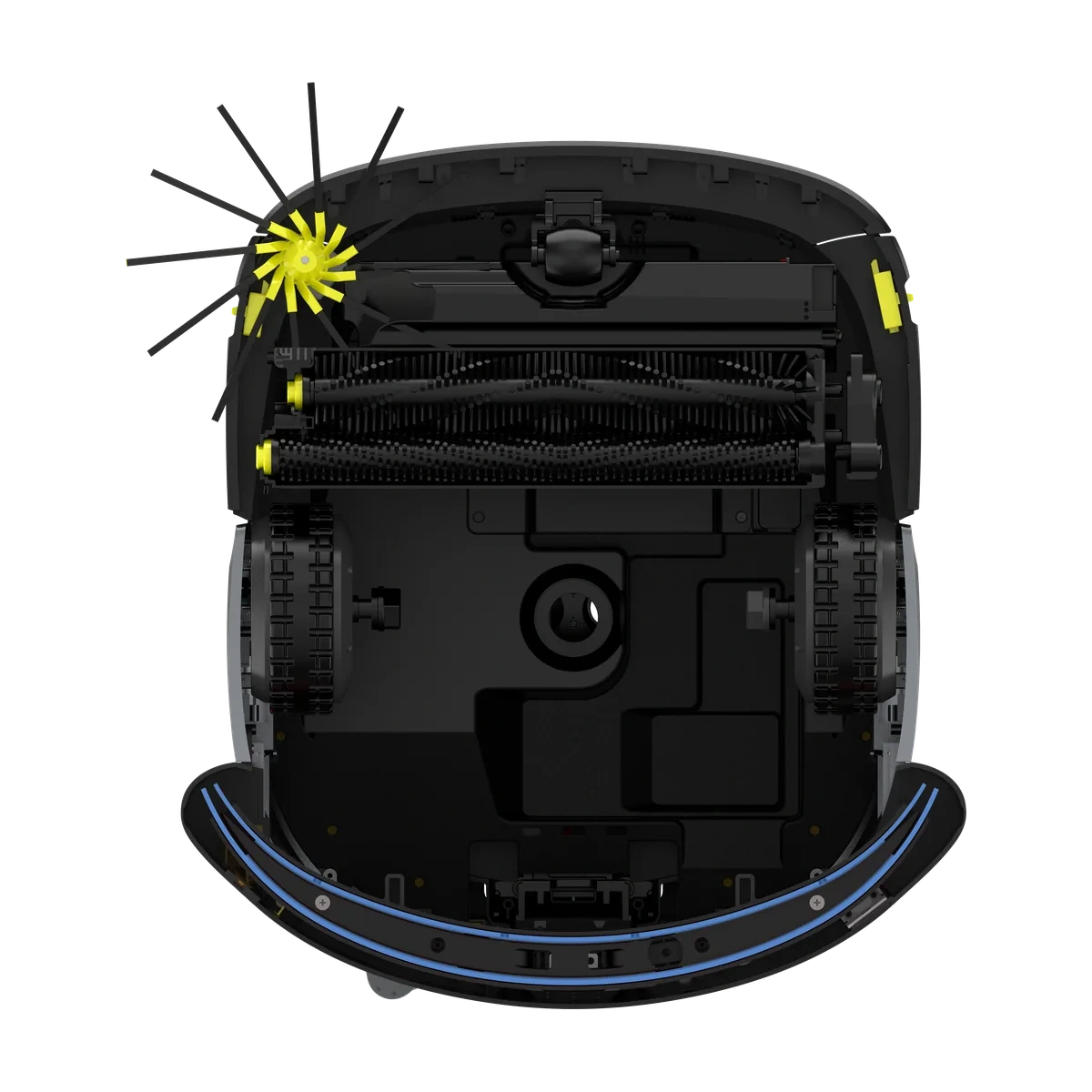 Gausium Phantas Pro – изглед отдолу с четки и чистачка